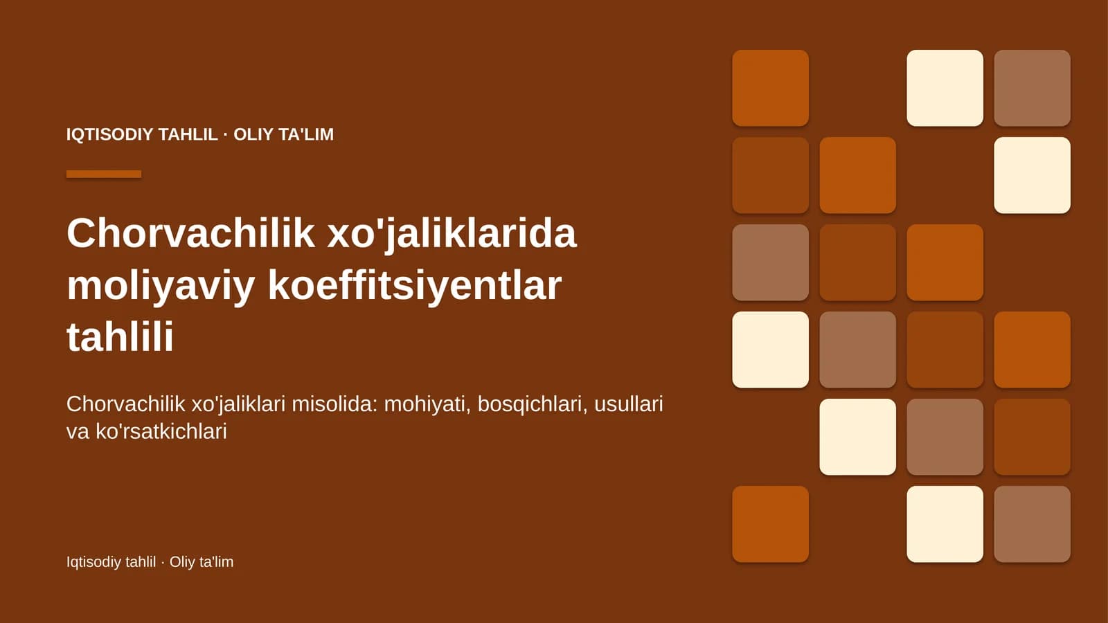 Moliyaviy koeffitsiyentlar tahlili: mohiyati