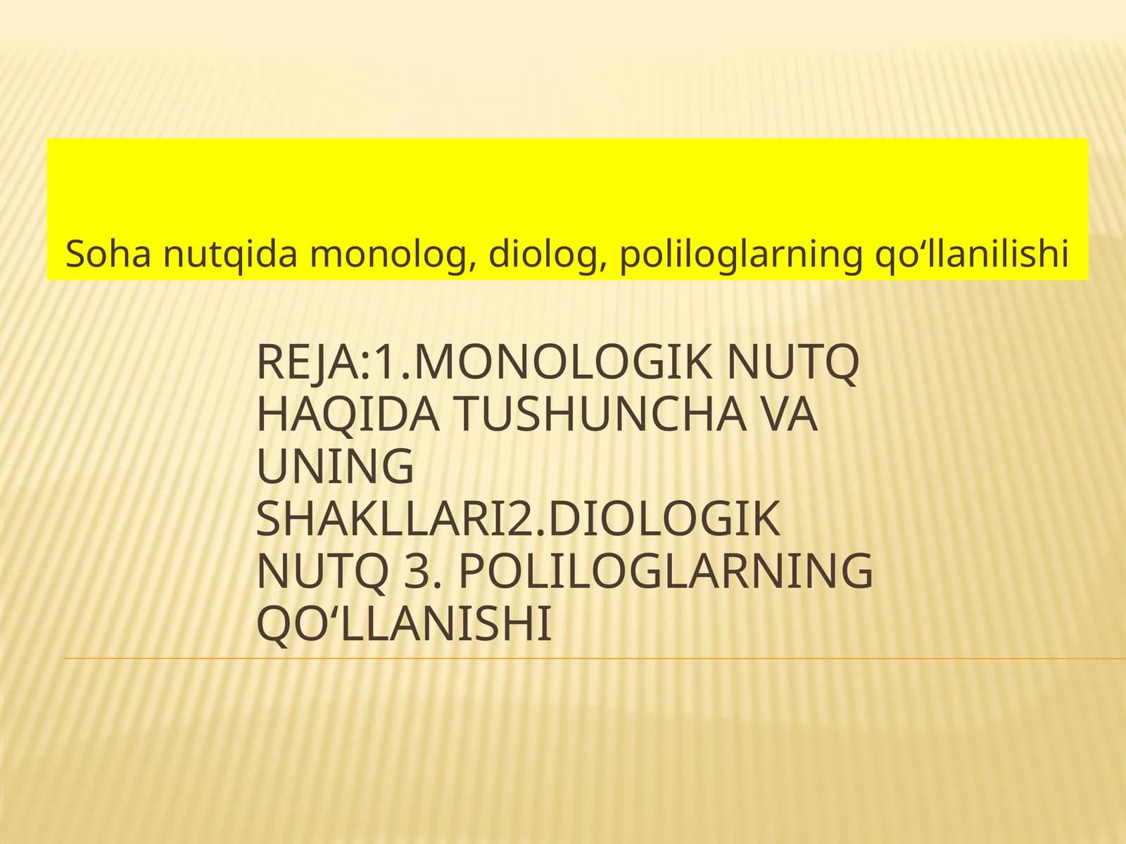 Monologik nutq