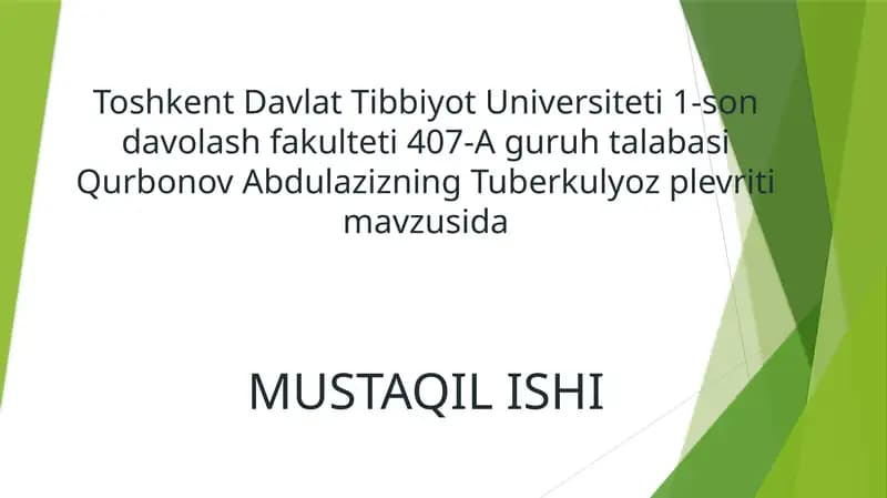 Tuberkulyoz plevriti