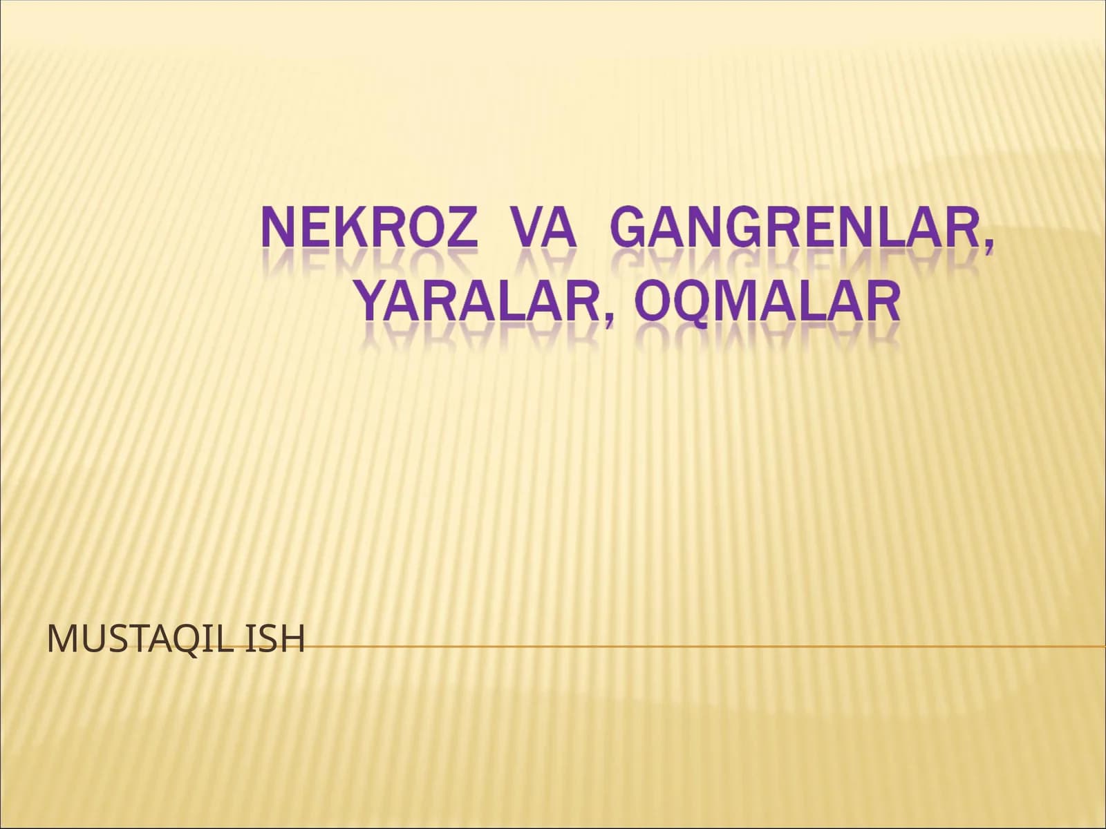 NEKROZ GANGRENA YARALAR OQMALARTIB
