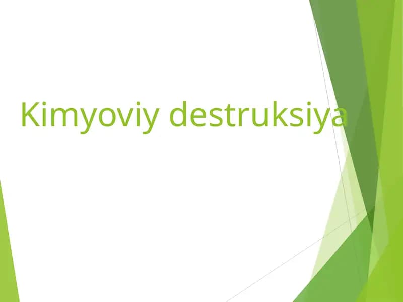Kimyoviy destruksiya