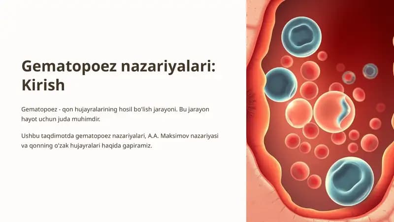 Gematopoez nazariyalari.