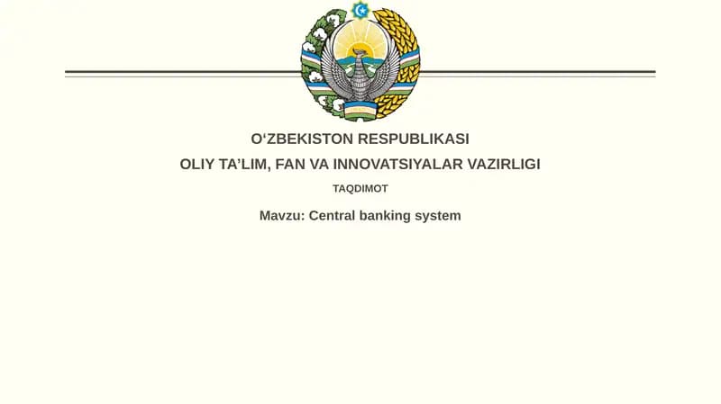 Markaziy bank tizimi