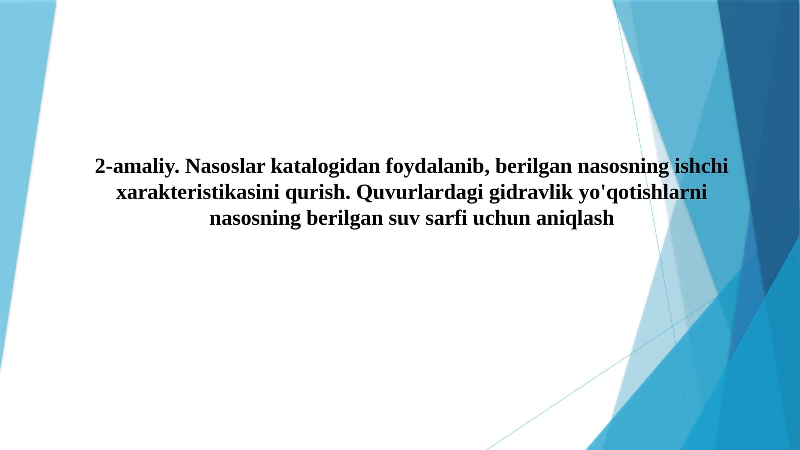 Nasos haqida amaliy ish