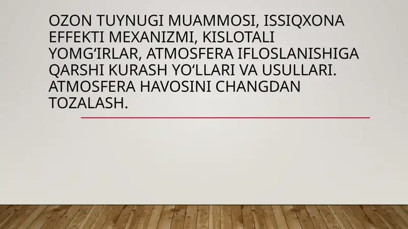 Ozon tuynugi muammosi