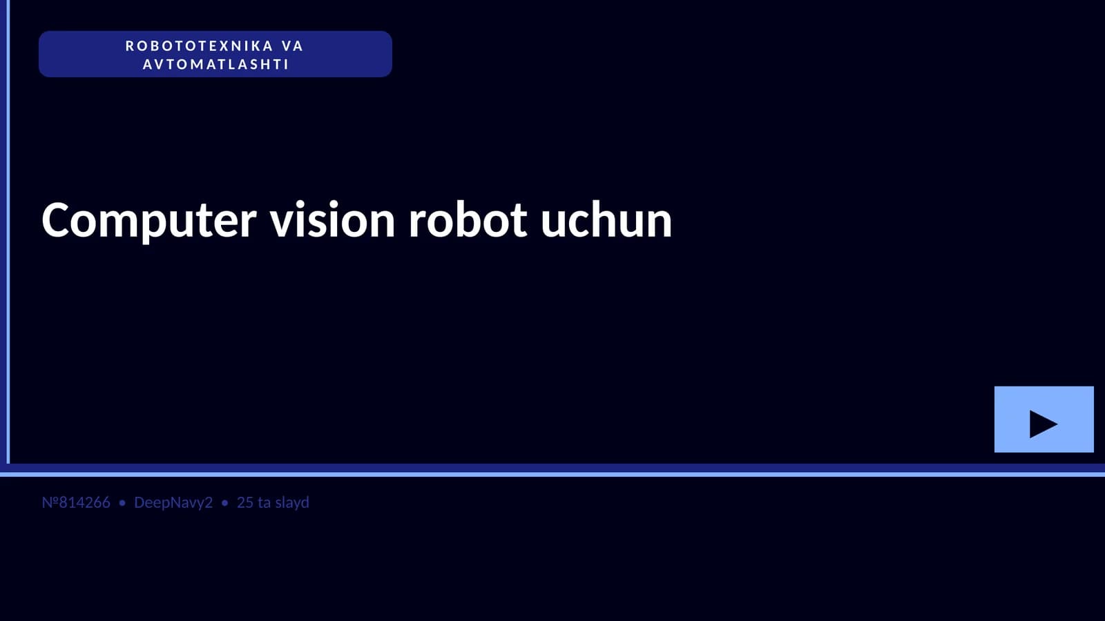 ROBOTOTEXNIKA VA AVTOMATLASHTI