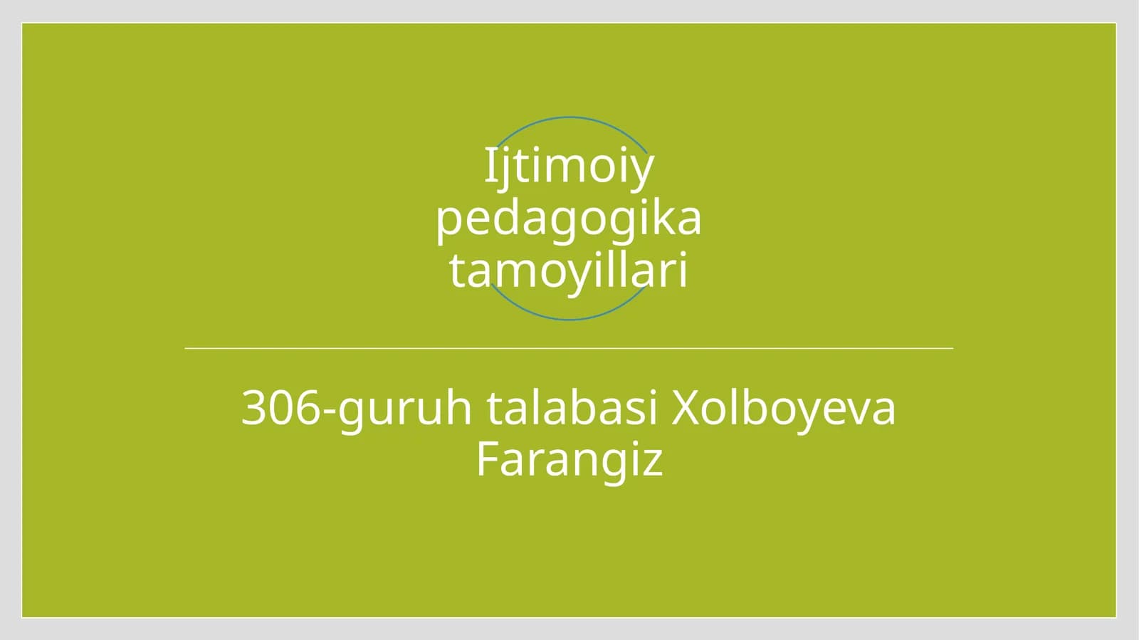 Ijtimoiy pedagogika tamoyillari