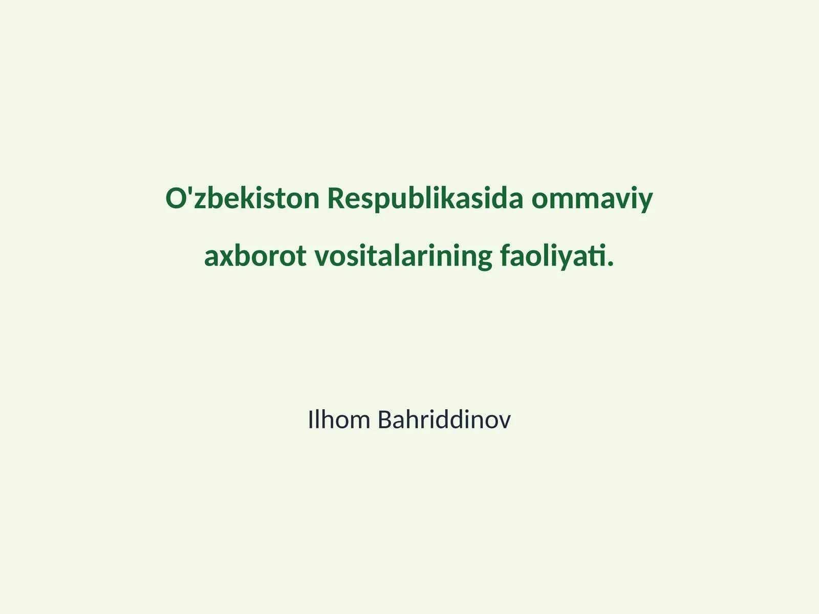 Ommaviy Axborot Vositalari Tarixi va Rivojlanishi