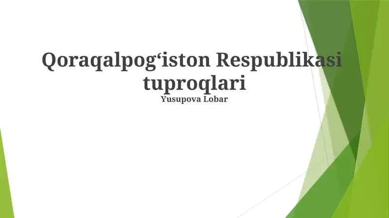Qoraqalpogʻiston Respublikasi tuproqlari