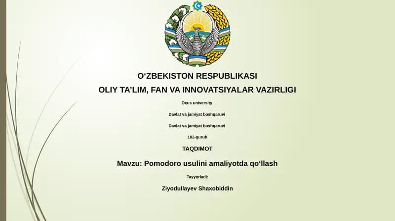 Pomodoro Texnikasi