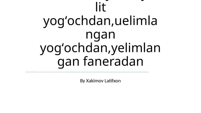 Yogʻoch arkalarni konstruktsiyalari
