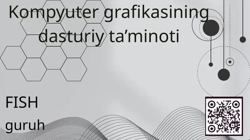 Kompyuter grafikasi va pedagogik dasturiy