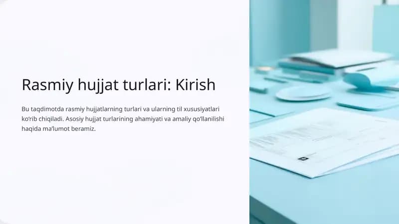 Rasmiy hujjat turlari