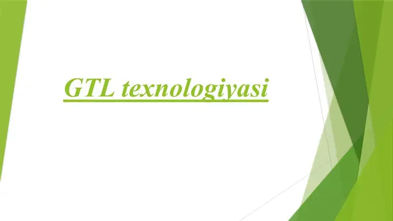 GTL texnologiyasi