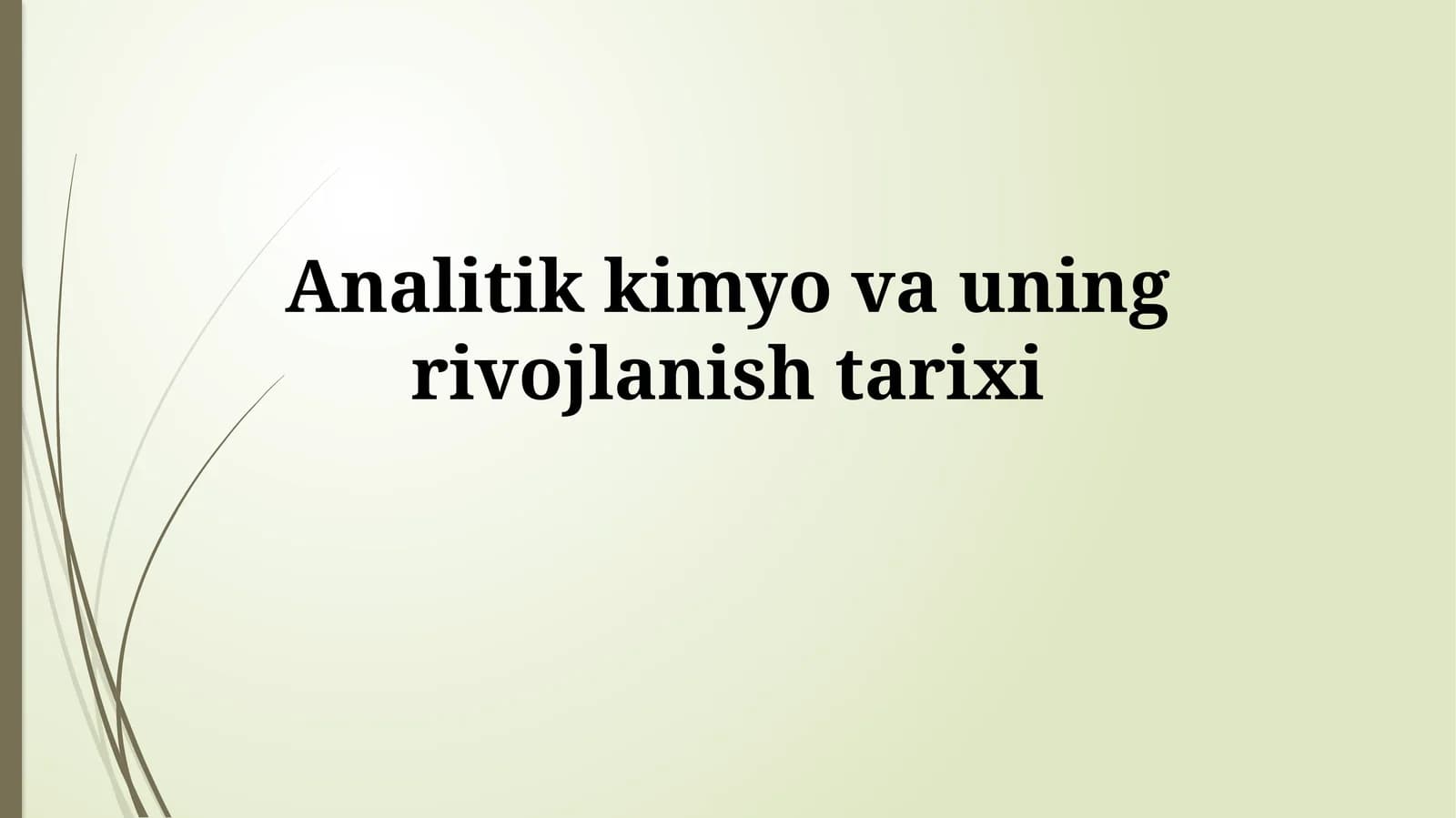 Analitik kimyo va uning rivojlanishi