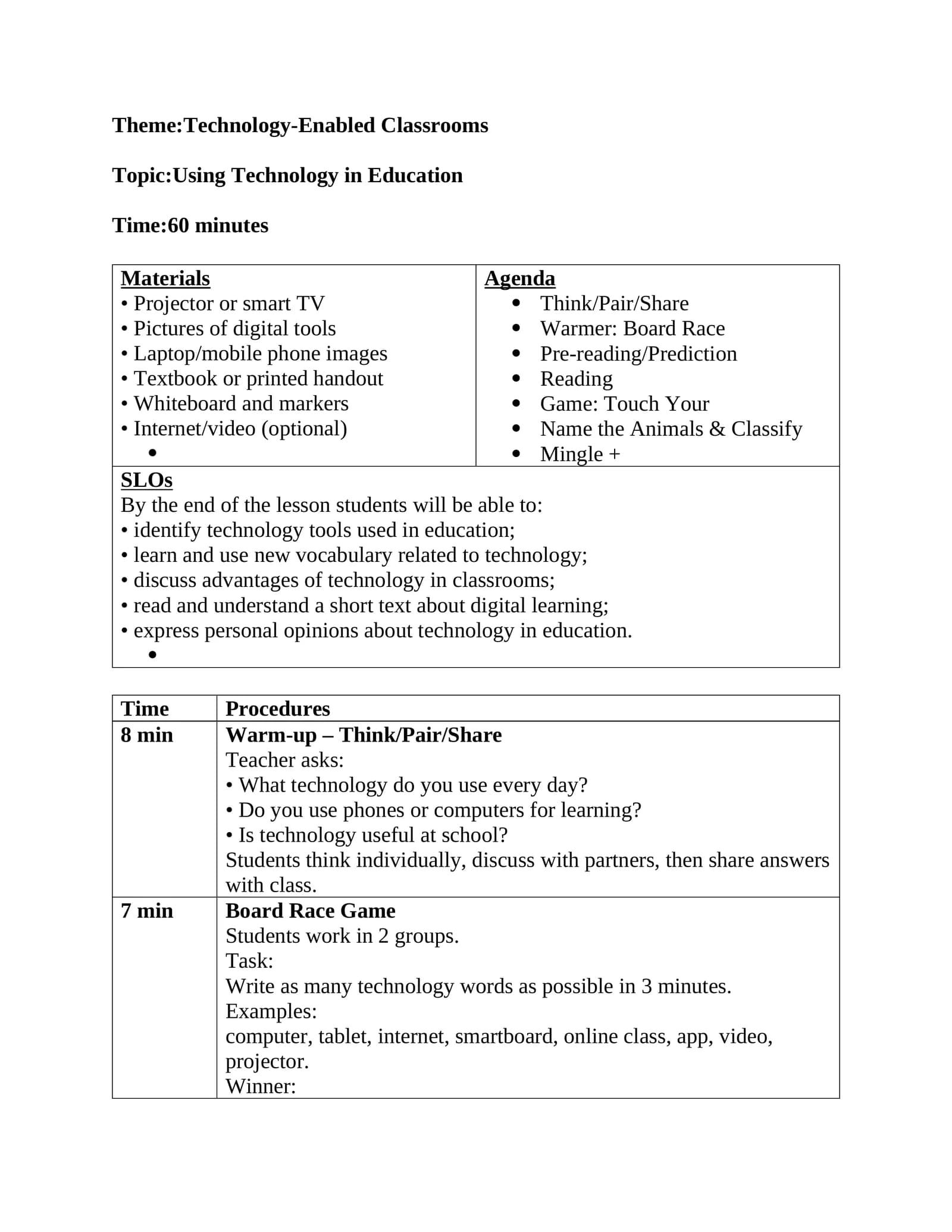 Technology-Enabled Classrooms