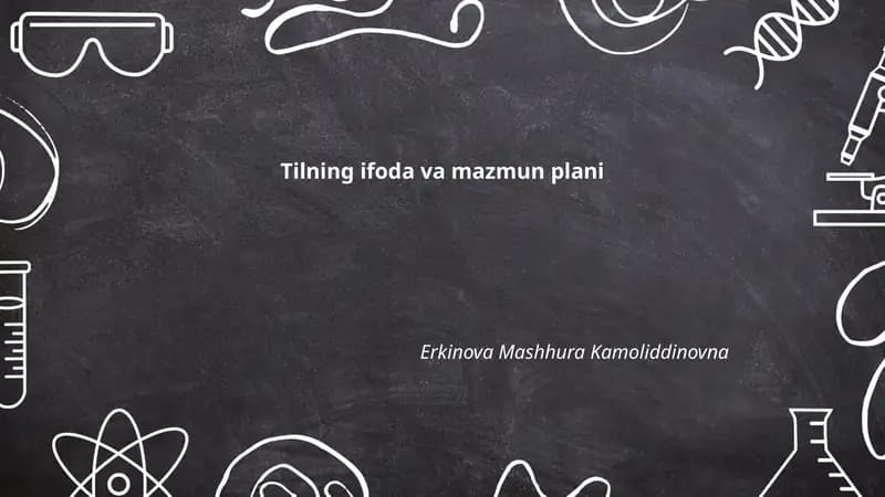 Tilning ifoda va mazmun plani