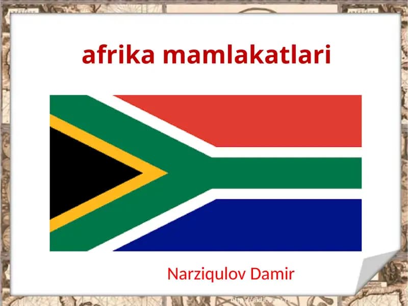 Tropik va Janubiy Afrika haqida
