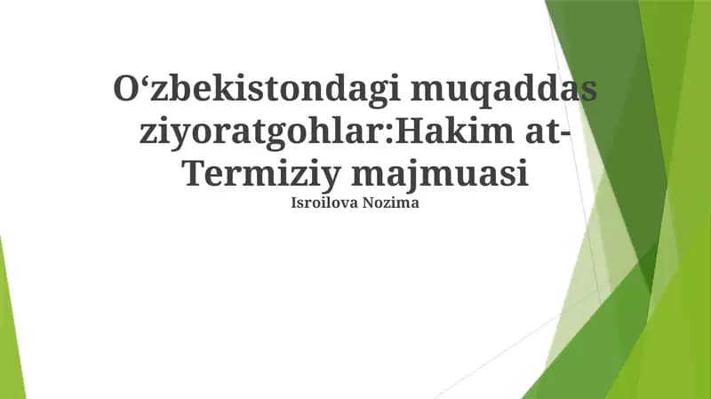 Hakim at-Termiziy majmuasi