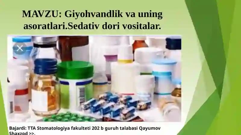 Giyohvandlik va uning asoratlari