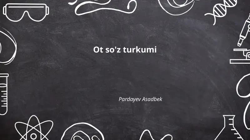 Ot so'z turkumi