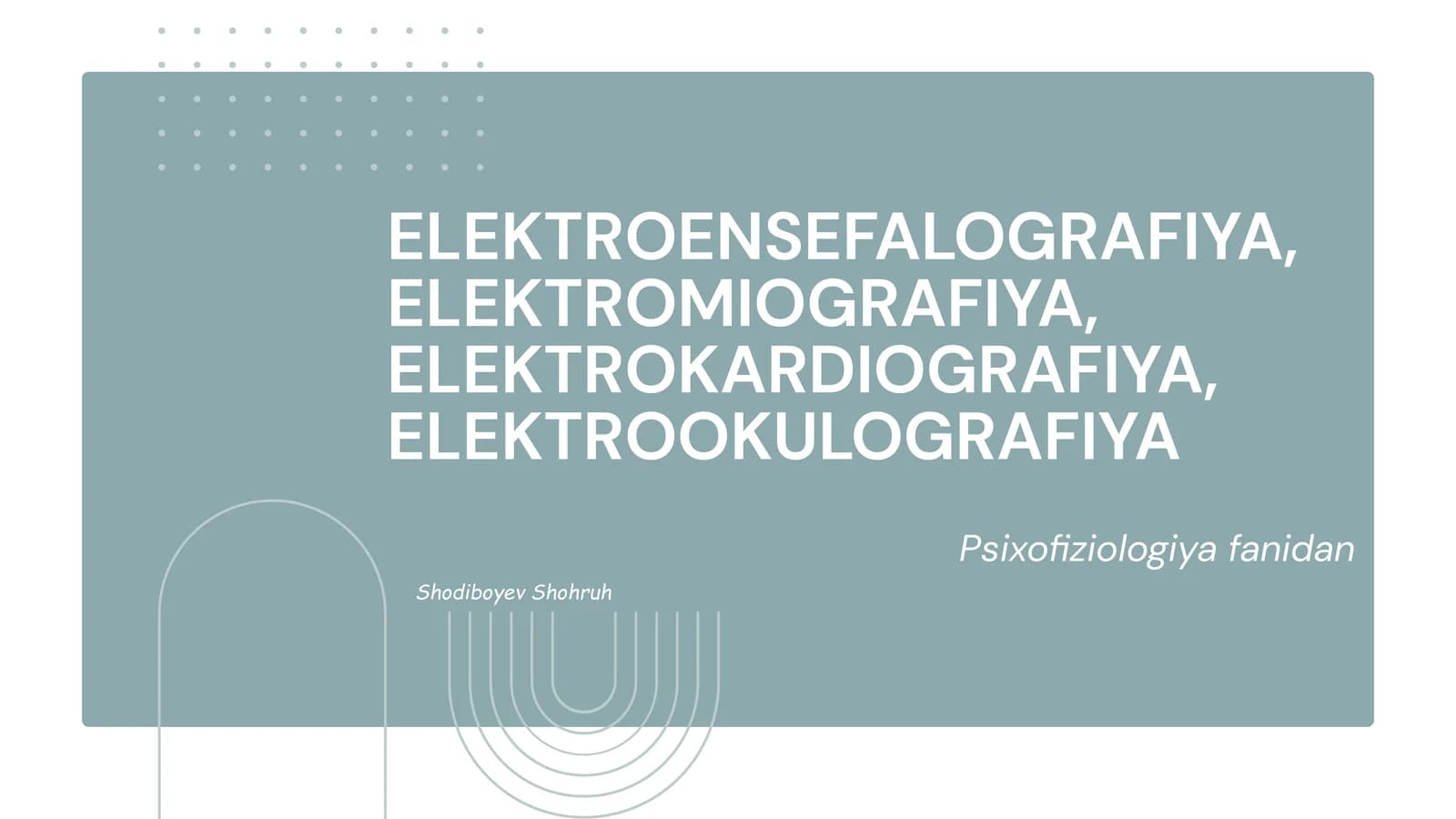 ELEKTROENSEFALOGRAFIYA