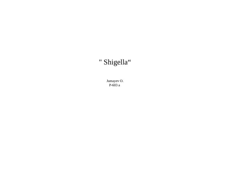 Shigella jinslari