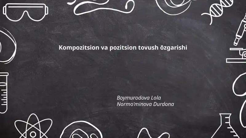 Kompozitsion va pozitsion tovush ōzgarishi