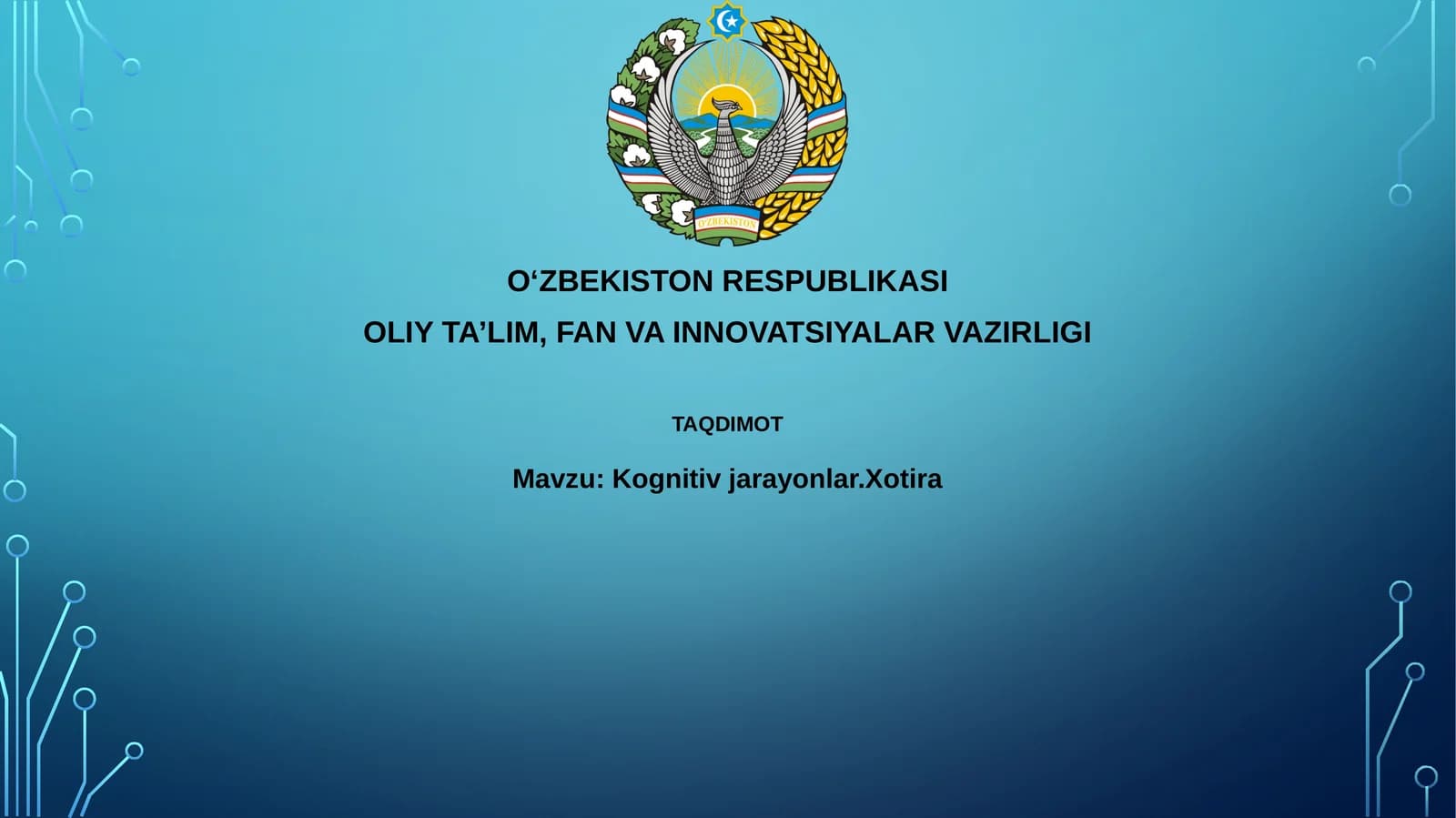 Kognitivjarayonlar.Xotira