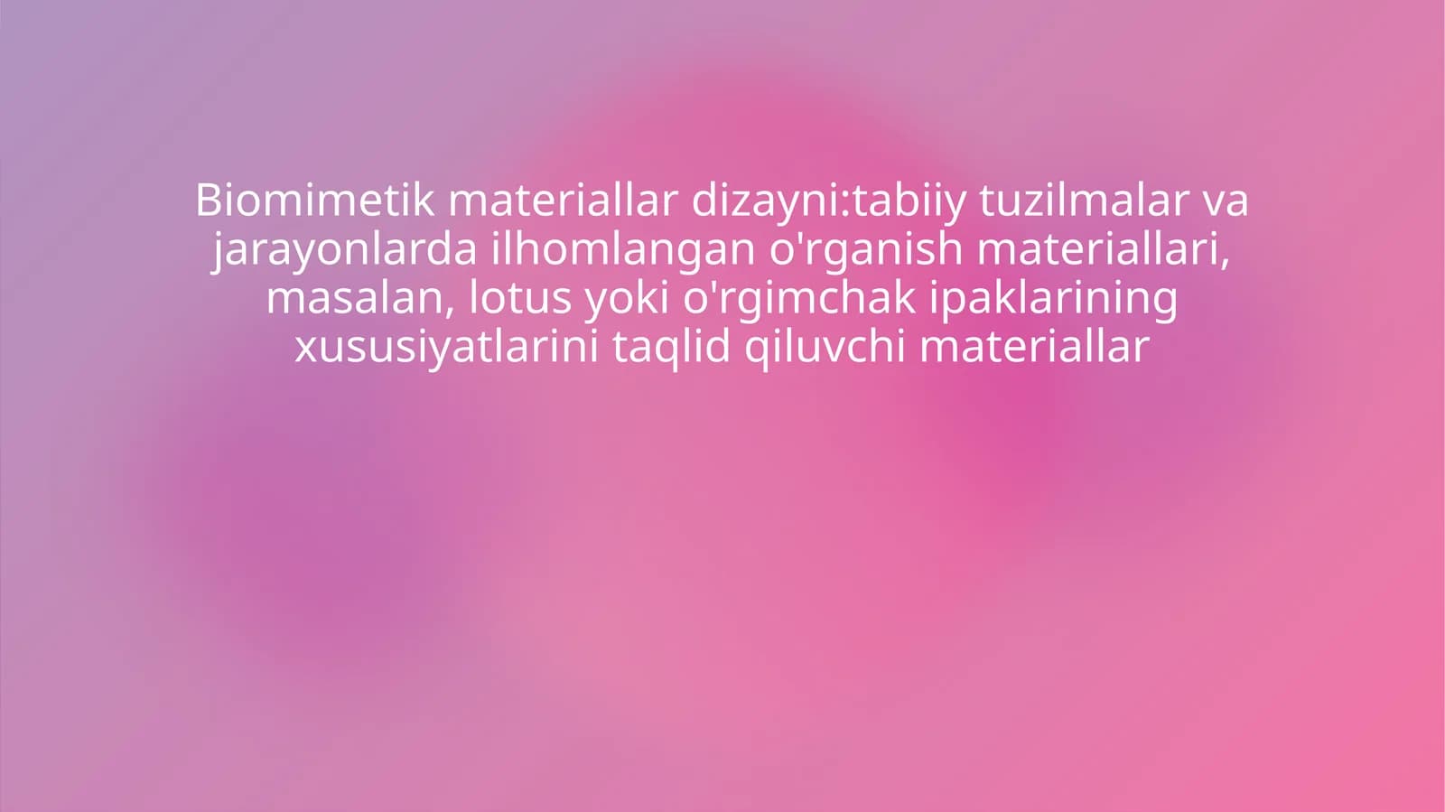 Biomimetik materiallar dizayni