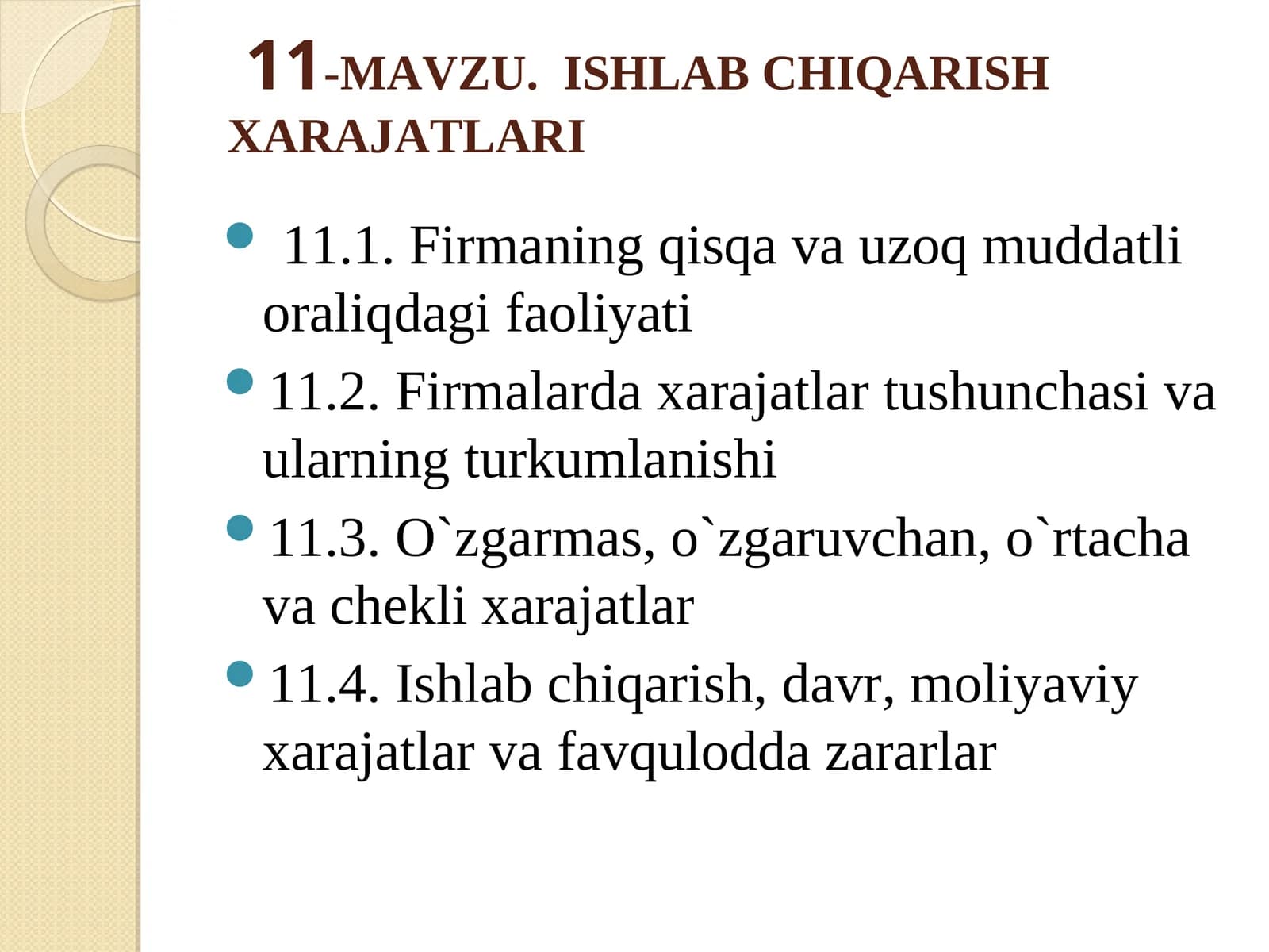 Ishlab chiqarish xarajatlari