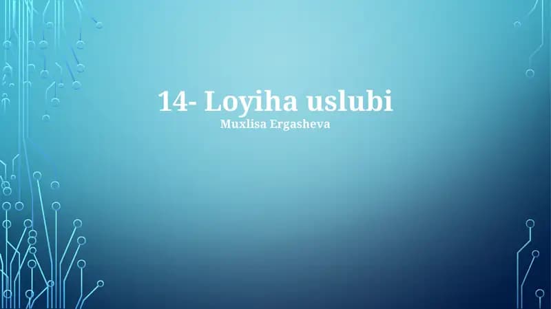 Loyiha uslubi
