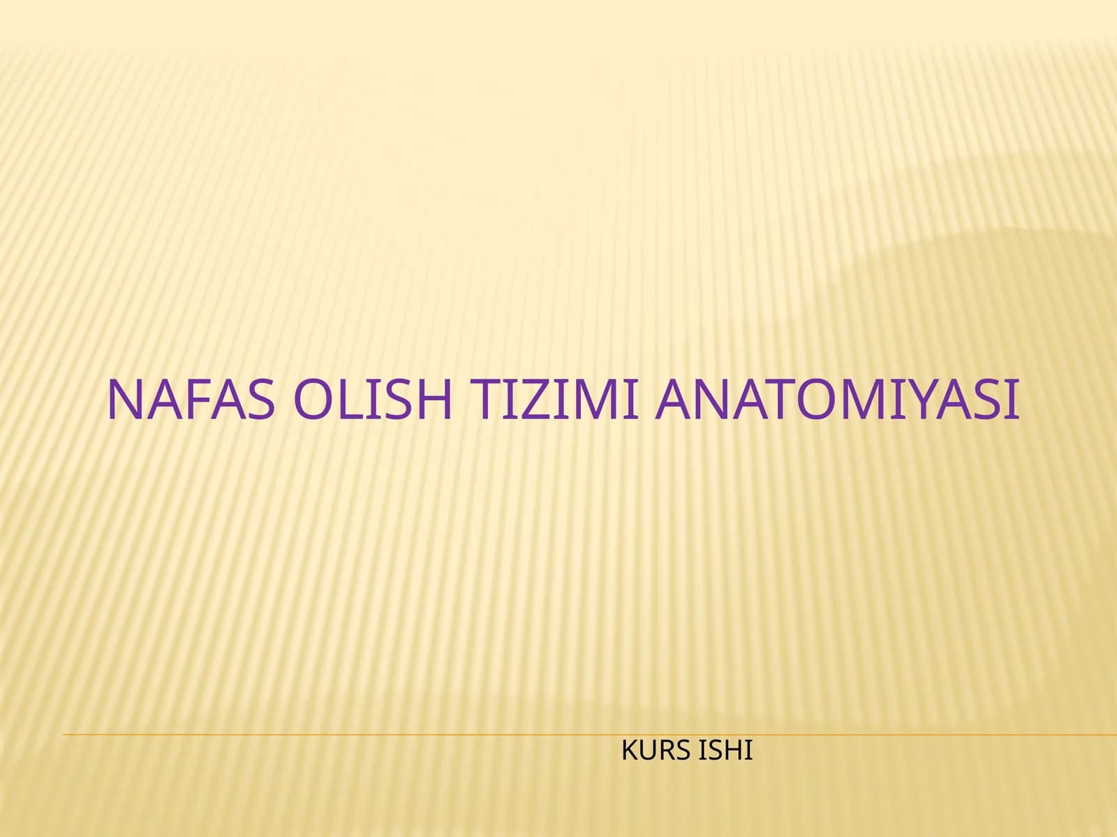 Nafas olish tizimi anatomiyasi