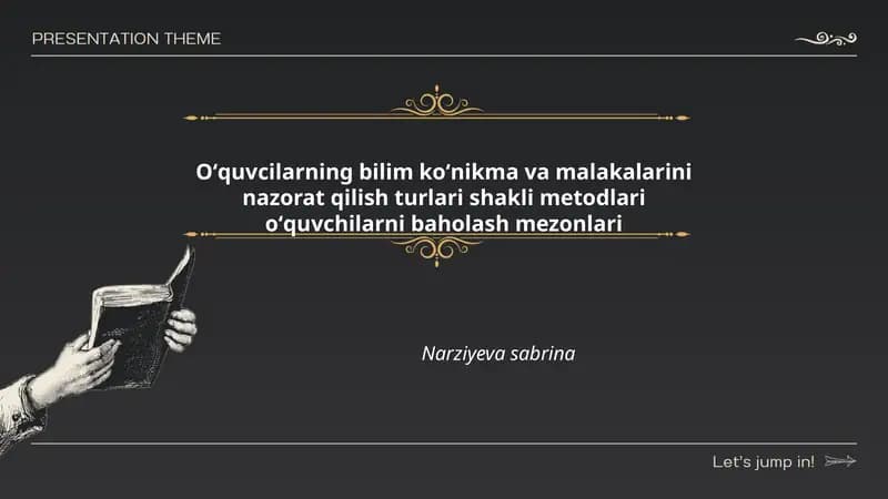 Nazorat turlari va shakllari