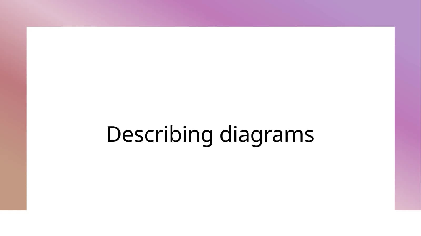Describing diagrams