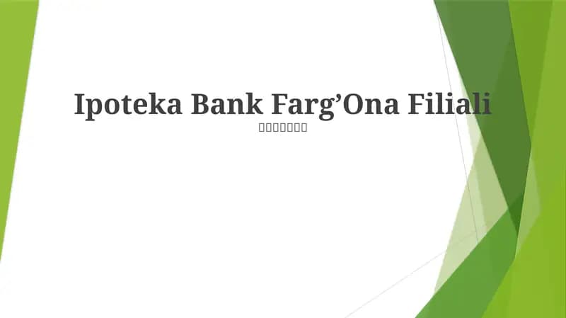Ipoteka Bank Farg’Ona Filiali