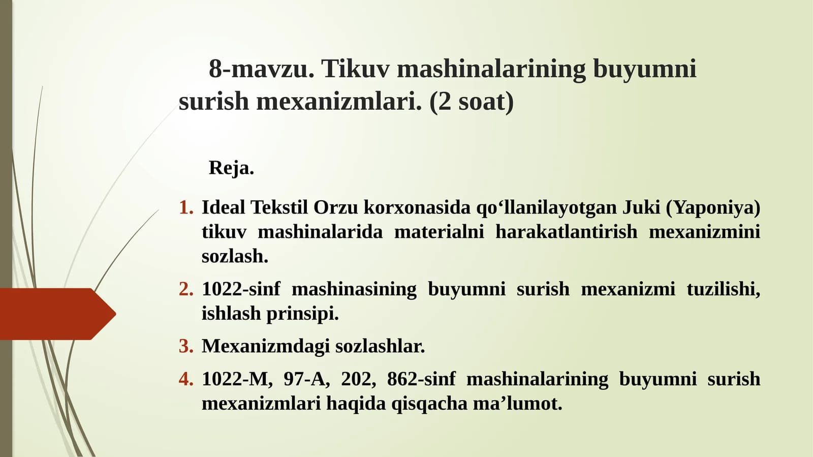 Tikuvmashinalarining buyumnisu