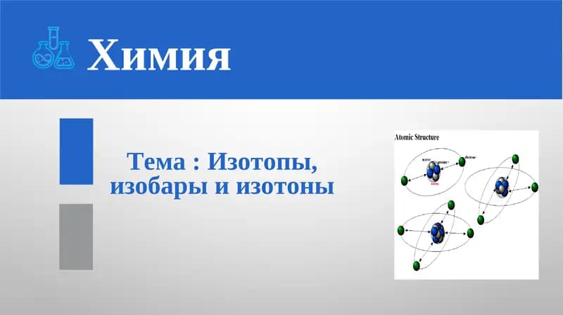 Изотопы, изобары и изотоны