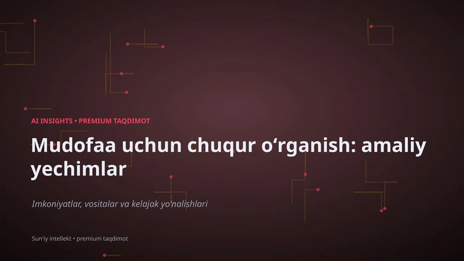 AI INSIGHTS • PREMIUM TAQDIMOT