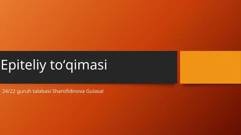 Epiteliytoʻqimasi