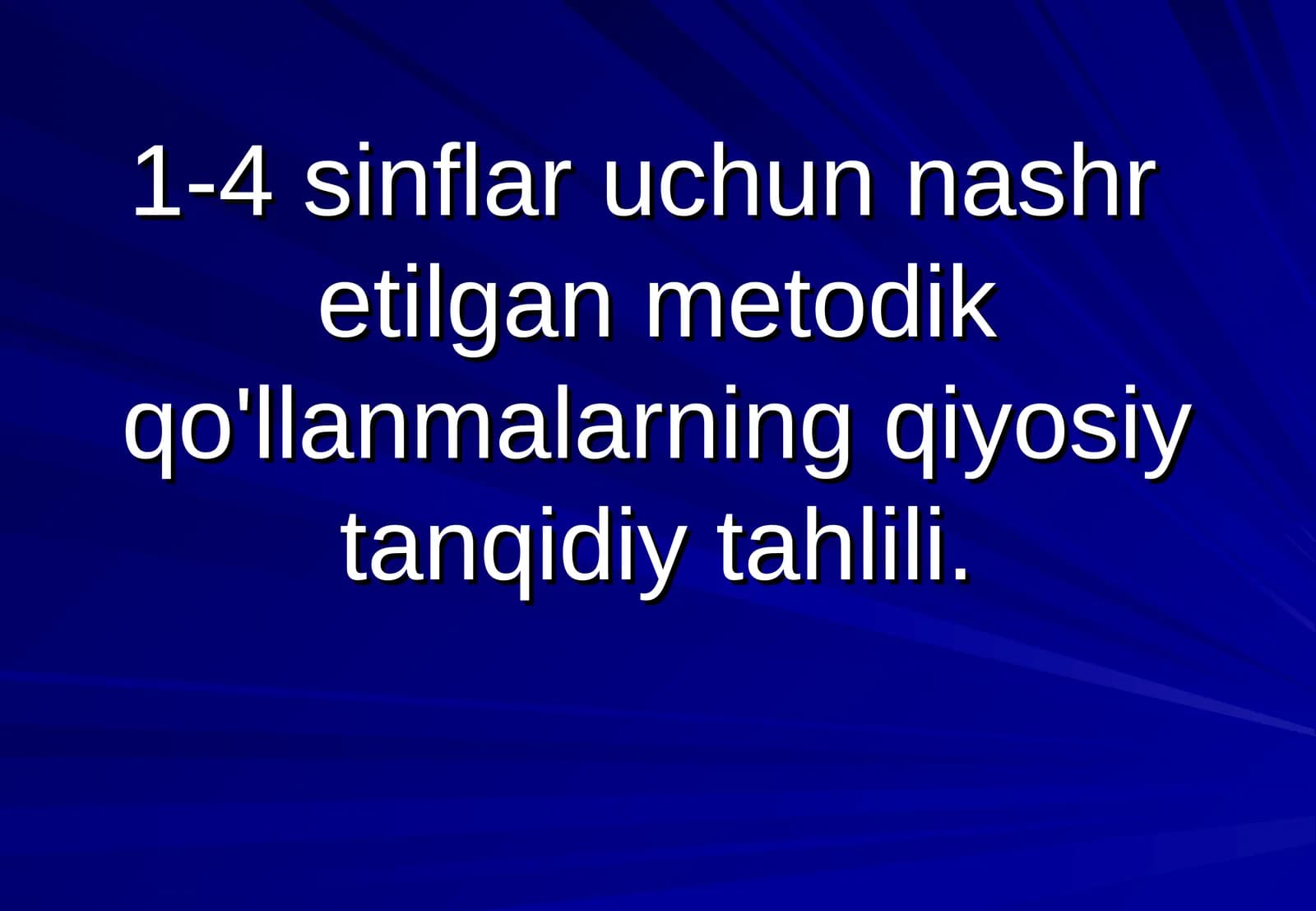 Savod o'rgatish metodlari