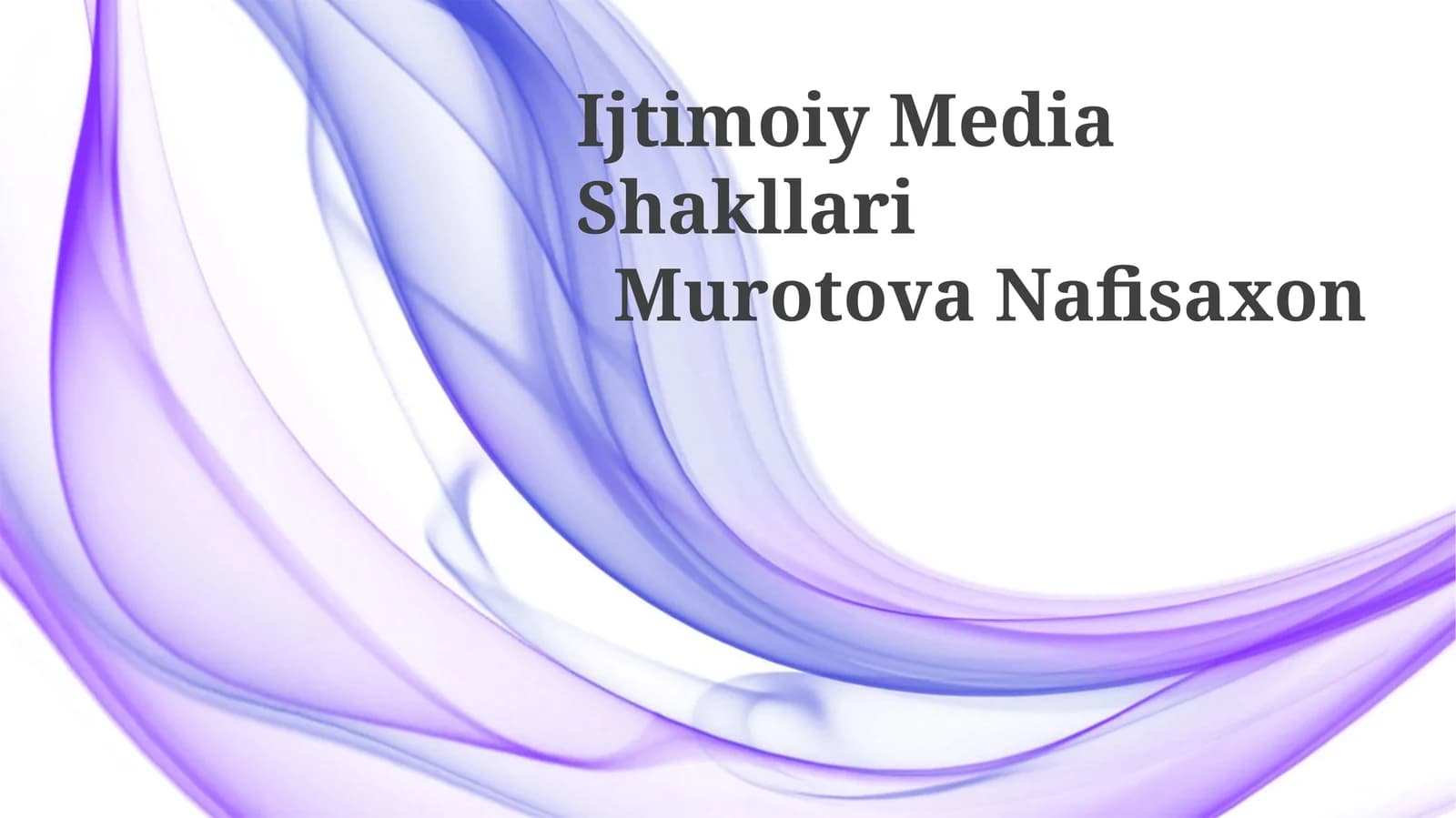 Ijtimoiy Media Shakllari