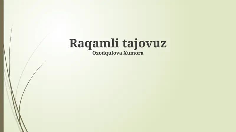 Raqamli tajovuz