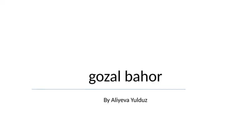 Bahor Yomg'iri