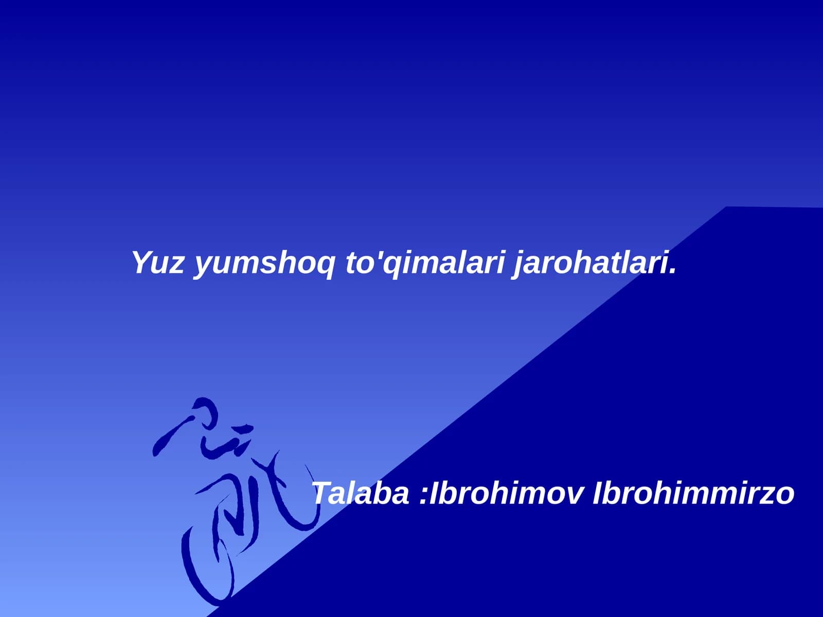Yuzyumshoqto'qimalarijarohatlari
