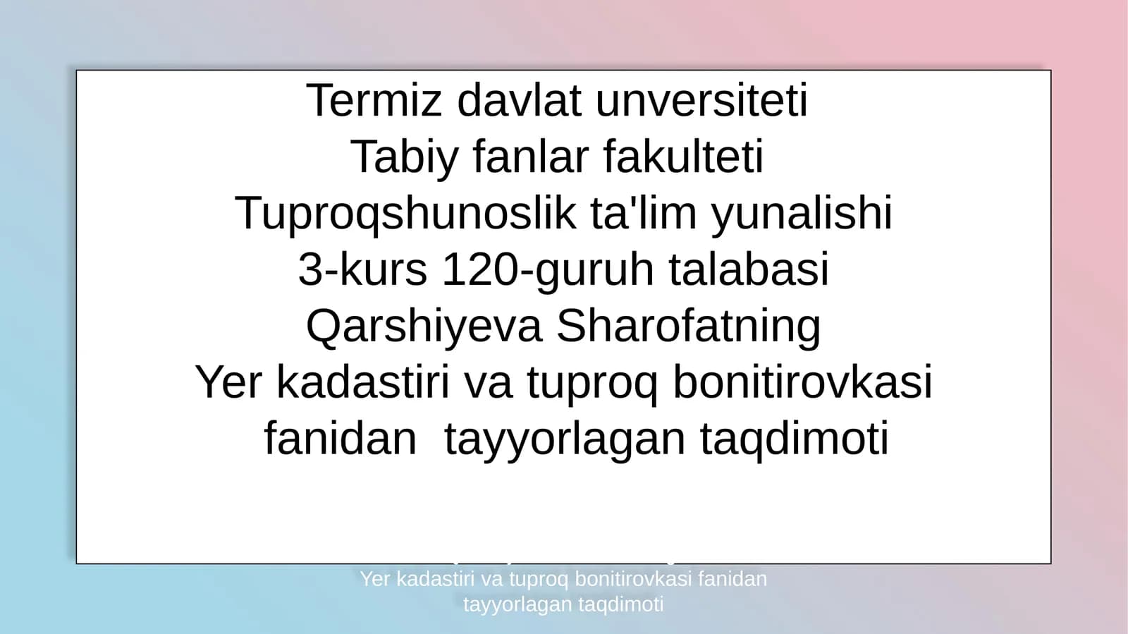 Ta'lim Yunalishlari