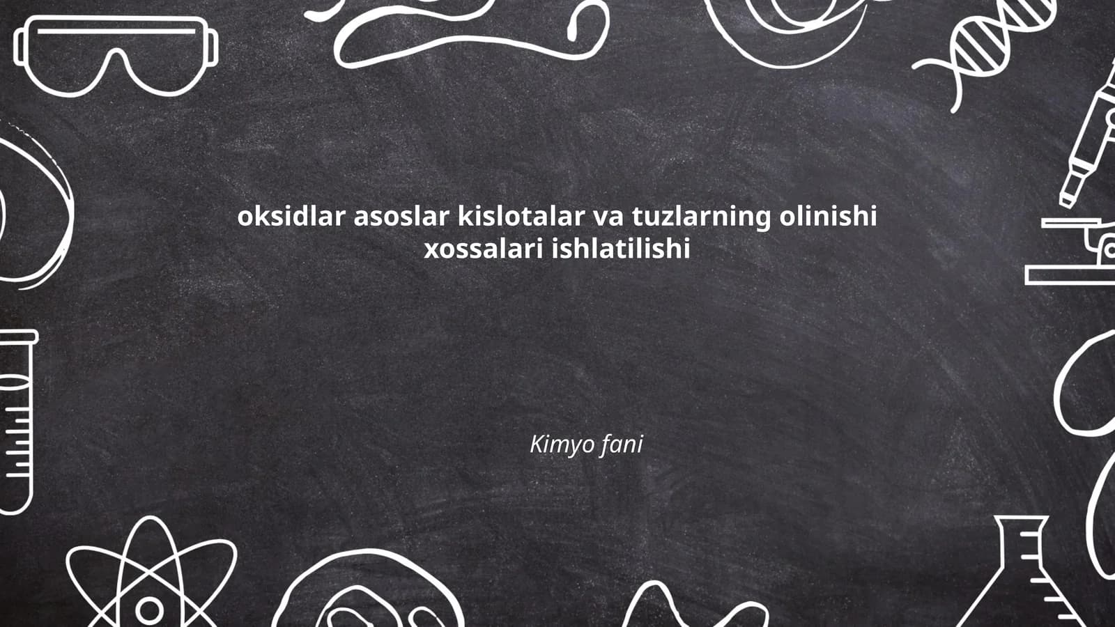 Oksidlar, kislotalar va tuzlar