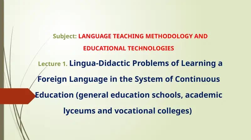 LANGUAGETEACHING METHODOLOGY AND EDUCATIONAL TECHNOLOGIES