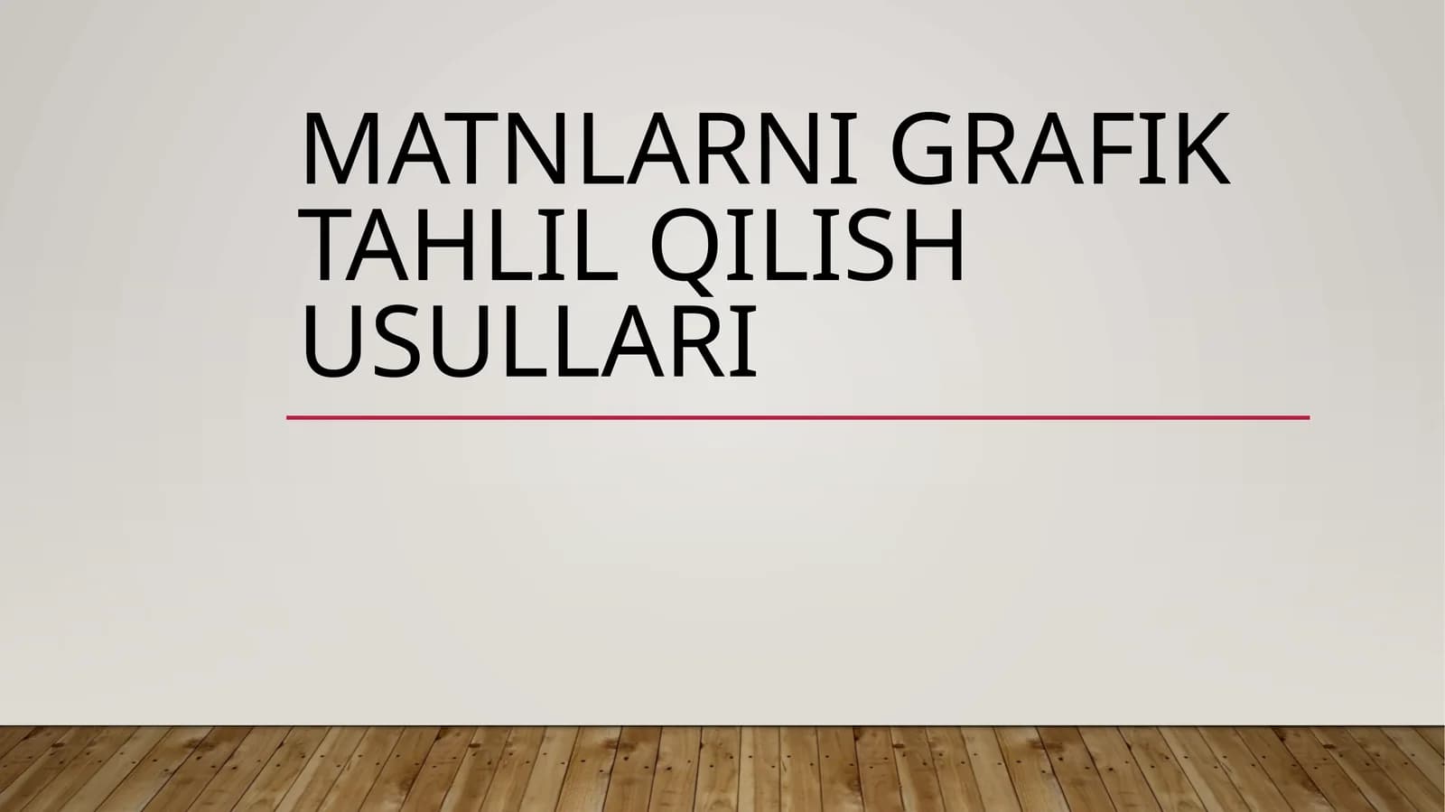 Matnlarni grafik tahlil qilish usullari