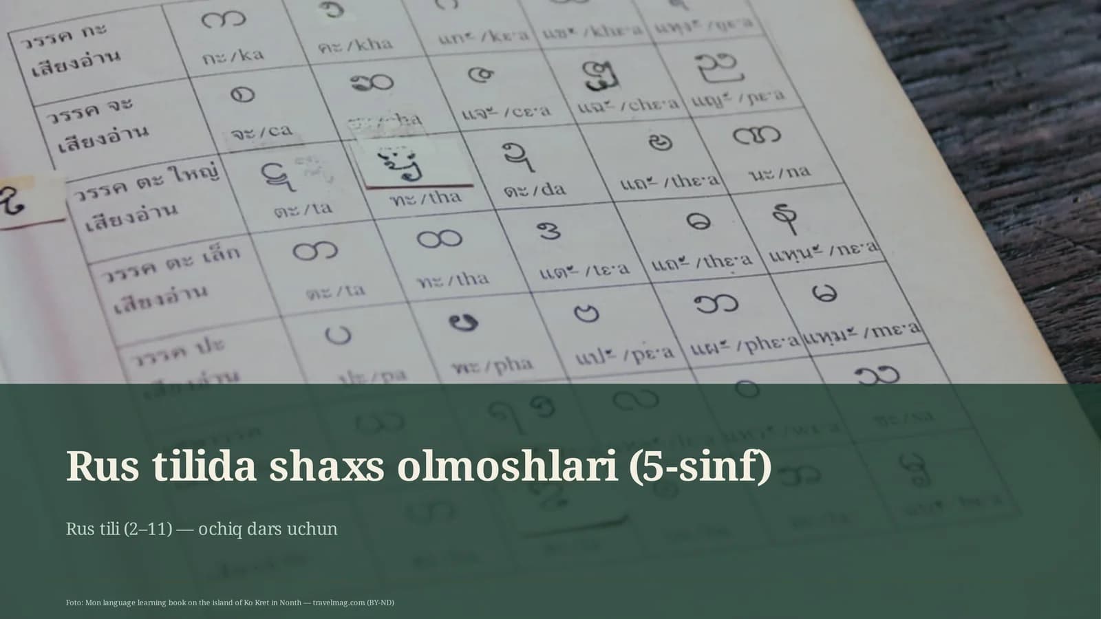 Rus tilida shaxs olmoshlari (5-sinf)
